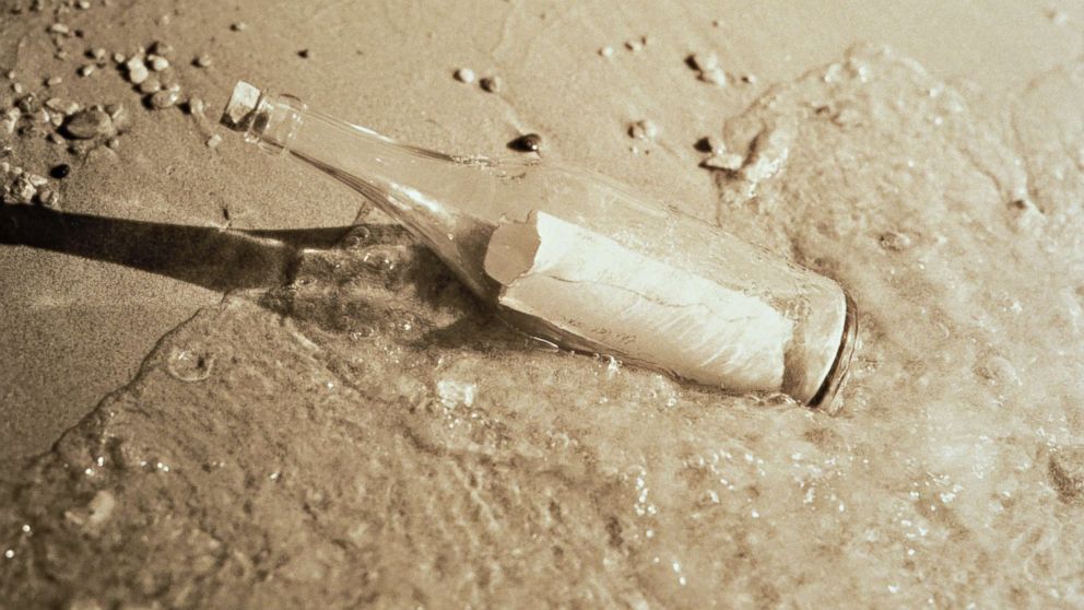 Stock photo of a message in a bottle. 