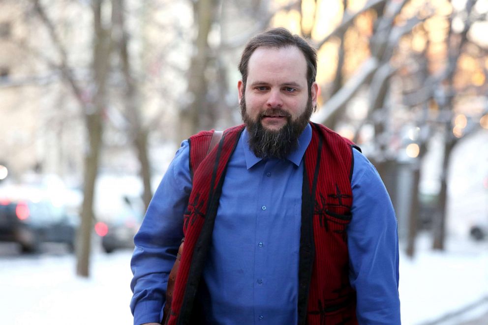 PHOTO: Former Afghan hostage Joshua Boyle arrives at the Ottawa courthouse for his assault sentencing hearing, Dec. 19, 2019 in Ottawa, Canada. 
