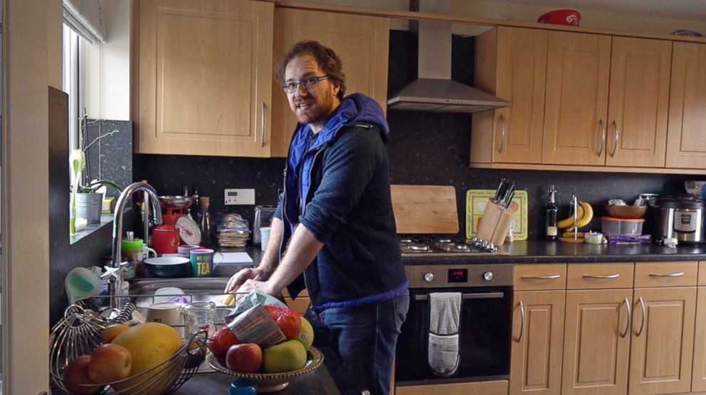 PHOTO: Graham Hughes has been stockpiling food since last summer in preparation for a "no-Deal" Brexit.