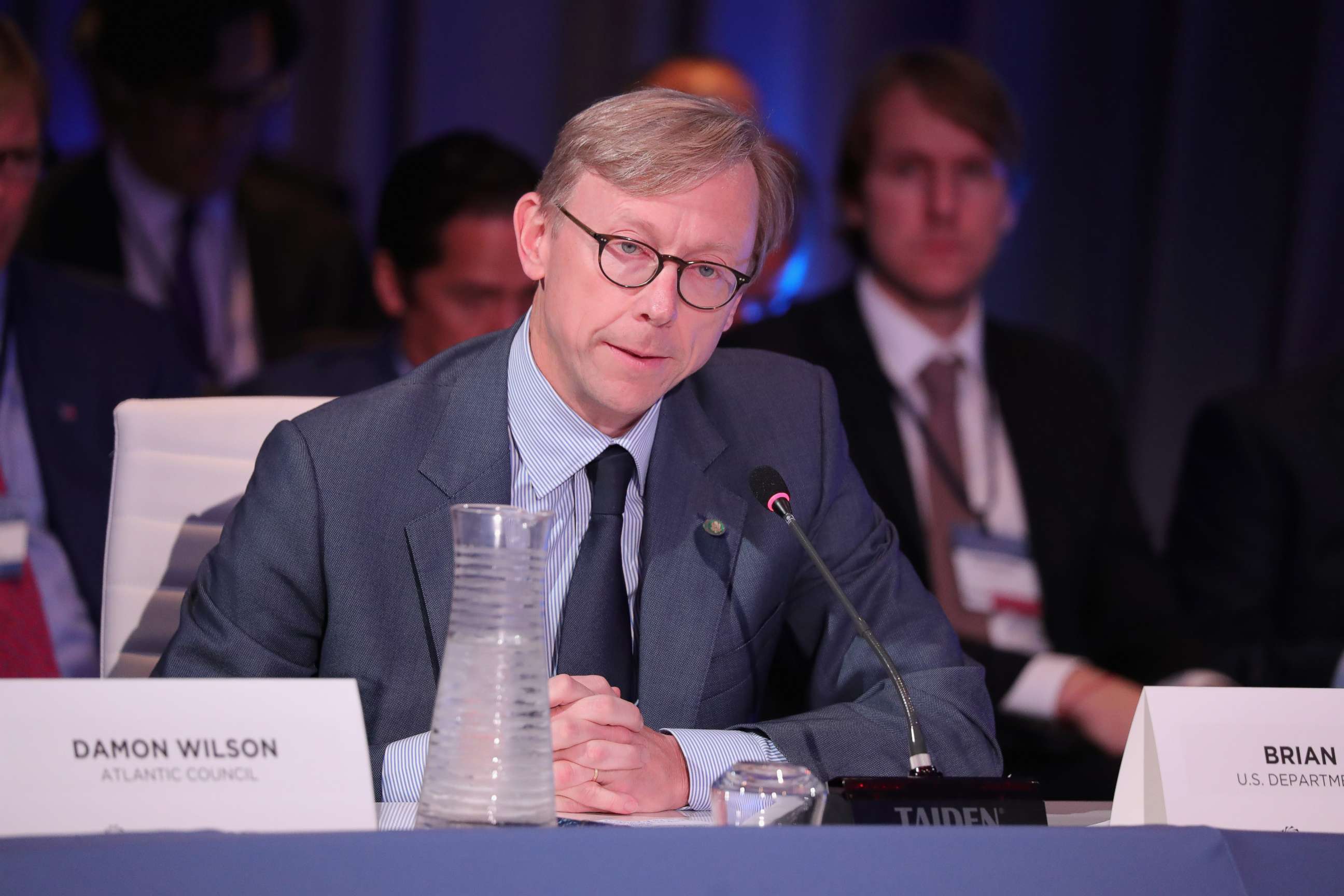 PHOTO: Brian Hook, Director of Policy Planning, U.S. Department of State, speaks at The 2017 Concordia Annual Summit at Grand Hyatt New York, Sept. 19, 2017, in New York City.  