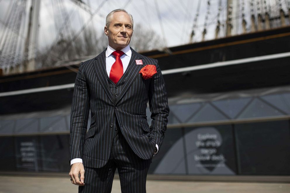 PHOTO: London Mayoral Candidate Brian Rose stands in front of the Cutty Sark while canvassing in Greenwich, South East London, April 15, 2021.