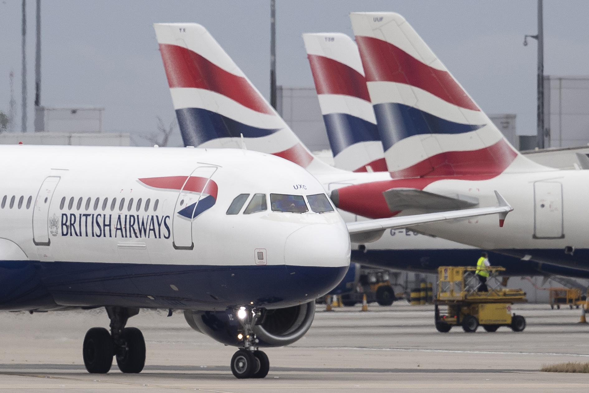 PHOTO:British Airways plane taxis after landing at Heathrow's Terminal 5, Sept. 9, 2019, in London.