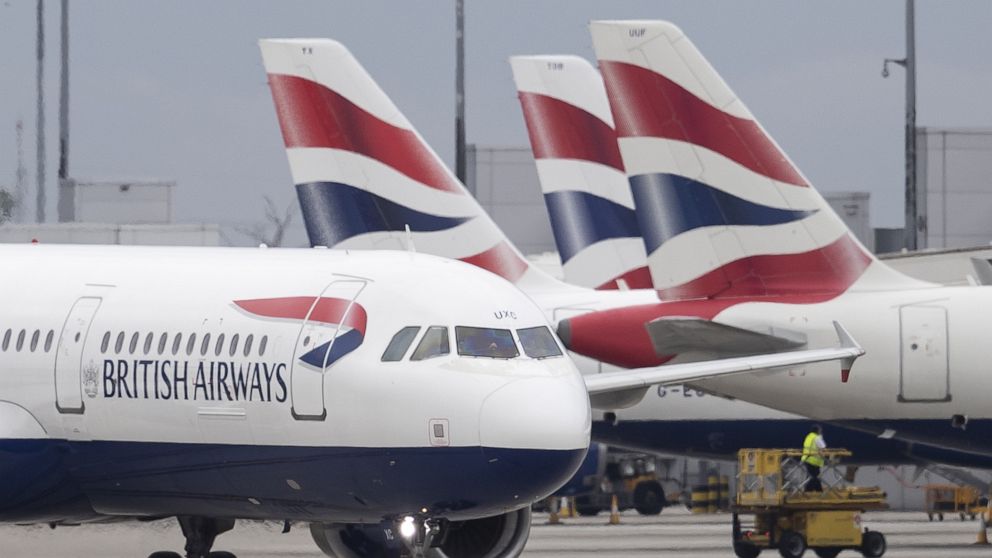 PHOTO:British Airways plane taxis after landing at Heathrow's Terminal 5, Sept. 9, 2019, in London.