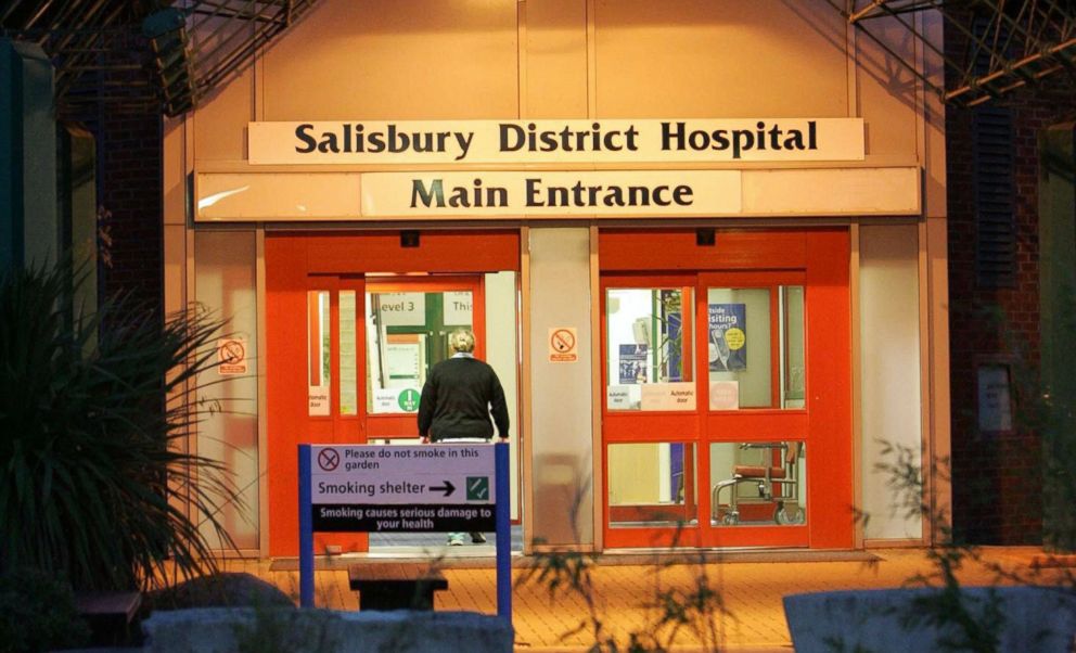 PHOTO: A Aug. 16, 2005 file photo shows the main entrance of Salisbury District Hospital, in Salisbury, England. British media say a former Russian spy is in critical condition after coming into contact with an "unknown substance."  