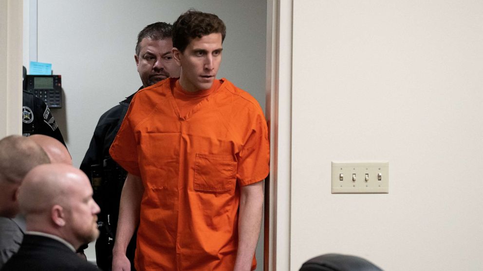 PHOTO: Bryan Kohberger, who is accused of killing four University of Idaho students in November 2022, appears at a hearing in Latah County District Court, on Jan. 5, 2023, in Moscow, Idaho.