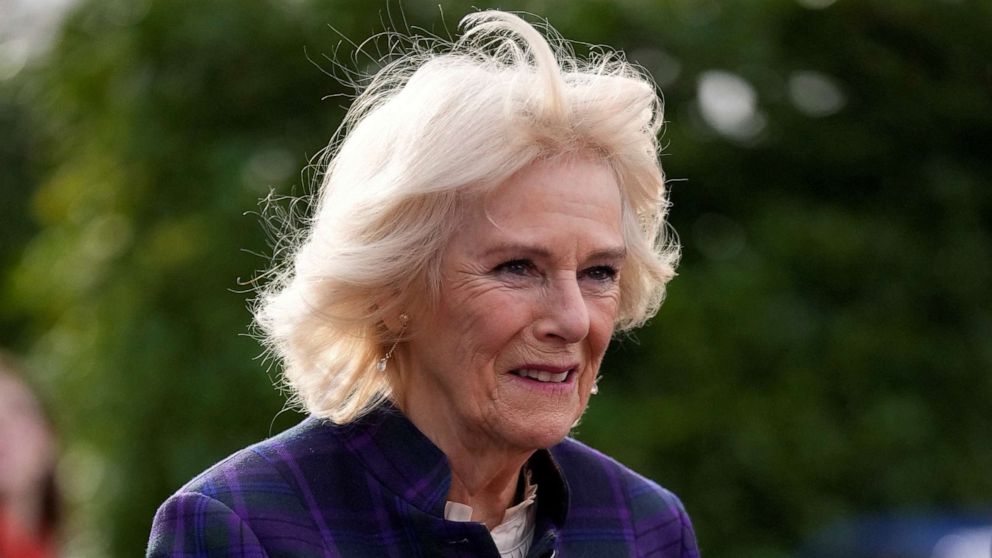 PHOTO: Britain's Camilla, Duchess of Cornwall arrives to the Thames Valley Partnership charity in Aston Sandford, Britain, Feb. 10, 2022.