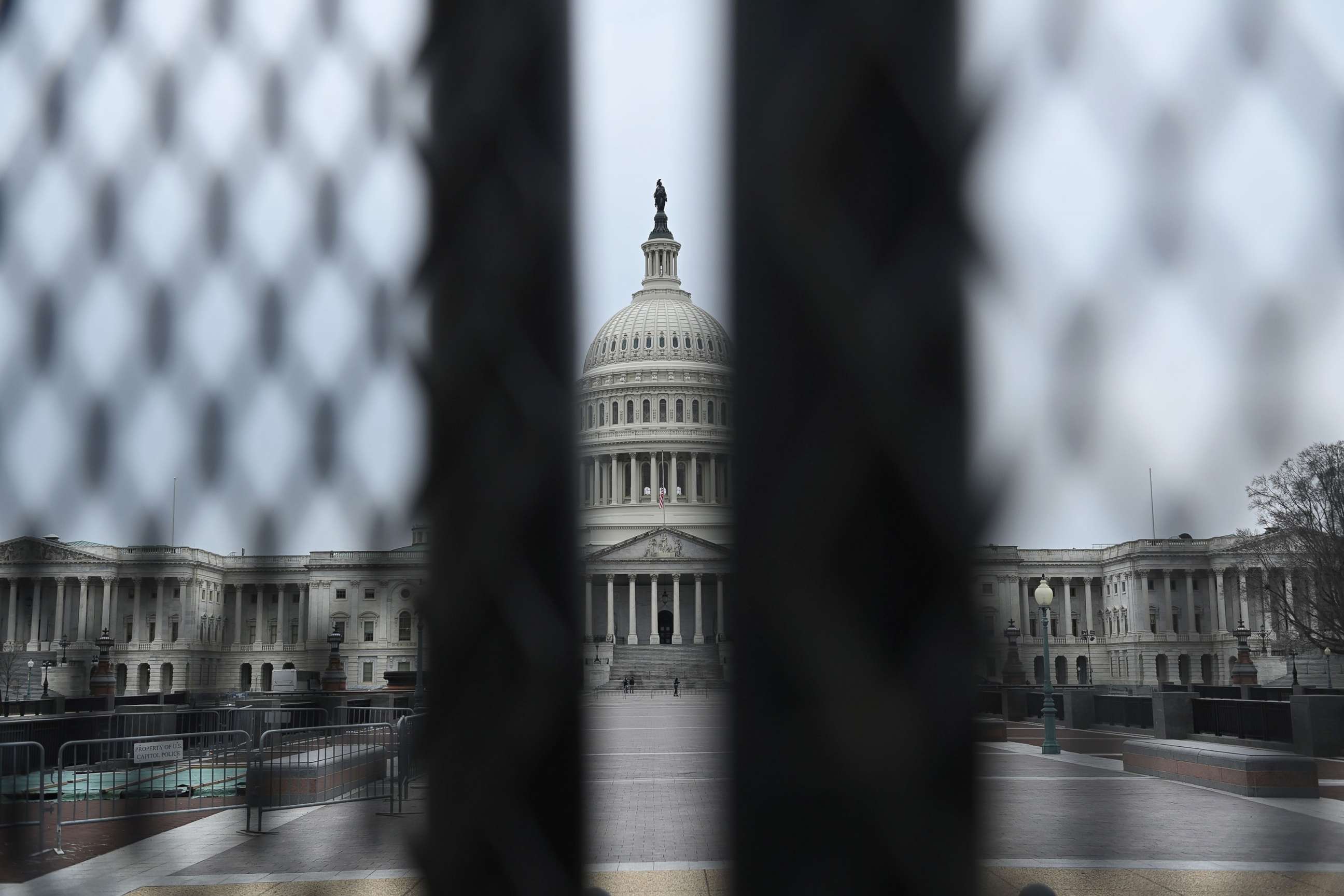 PHOTO: A security fence surrounds the U.S. Capitol in Washington, D.C., Jan. 8, 2021.