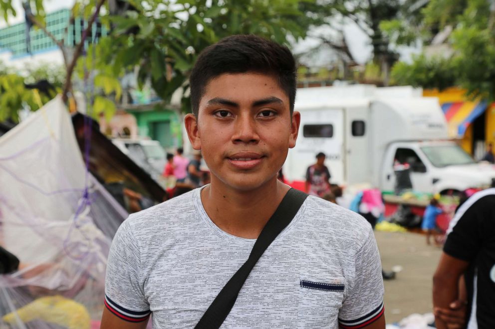 PHOTO: Gadiel Gutierrez, 16, lives in Huixtla, Mexico, where the caravan has stopped. "All we can do is welcome them and have empathy," he said of the migrants traveling through his town.