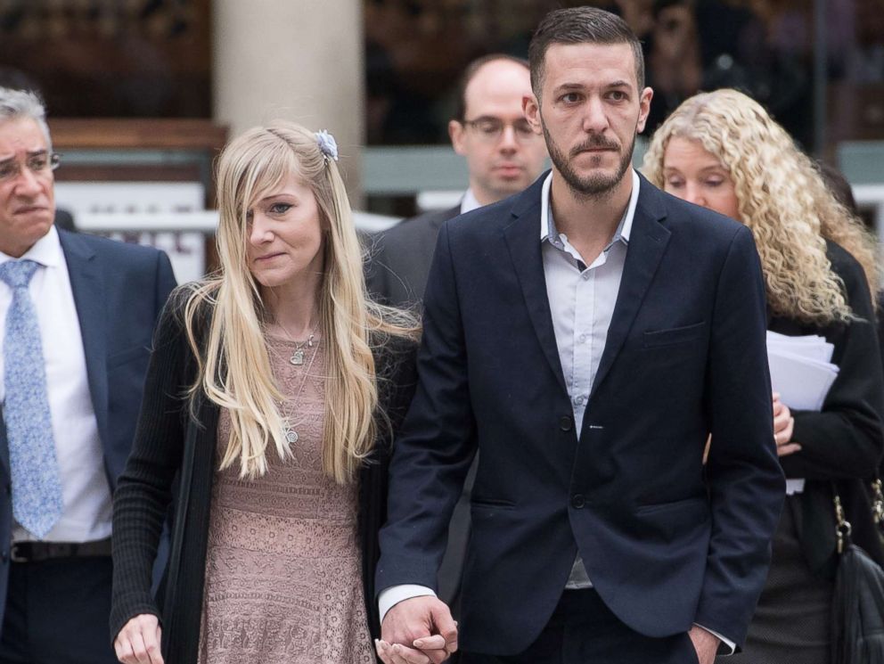 PHOTO: Chris Gard and Connie Yates, the parents of terminally ill baby Charlie Gard, arrive at The Royal Courts of Justice, July 24, 2017, in London.