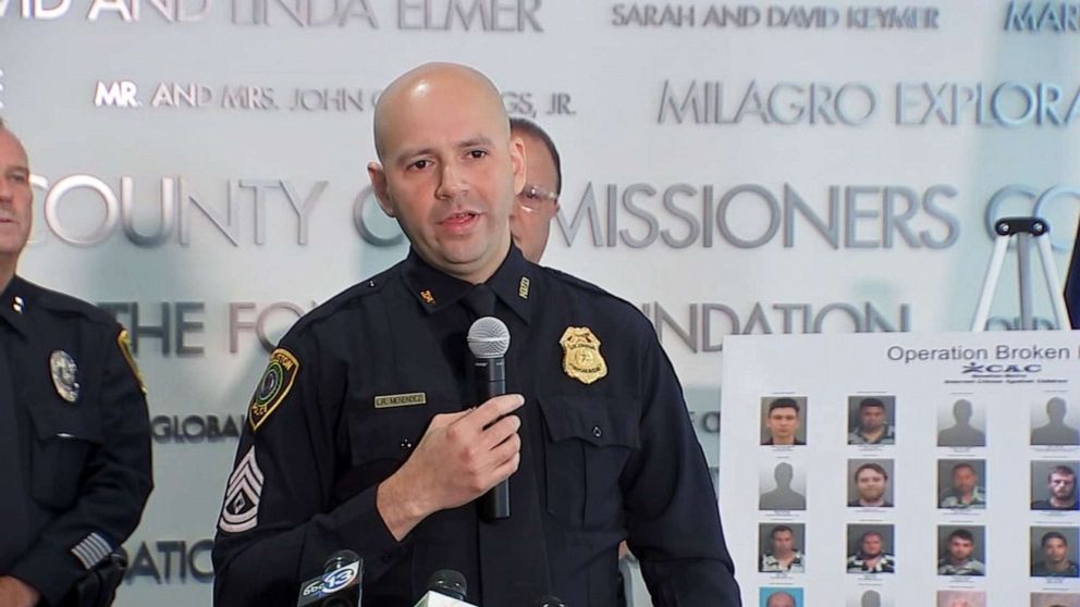 PHOTO: Houston Police Sgt. Luis Menedez-Sierra talks about "Operation Broken Heart," an internet sting that has netted more than four dozen arrests related to the online exploitation of children over three counties in Texas.