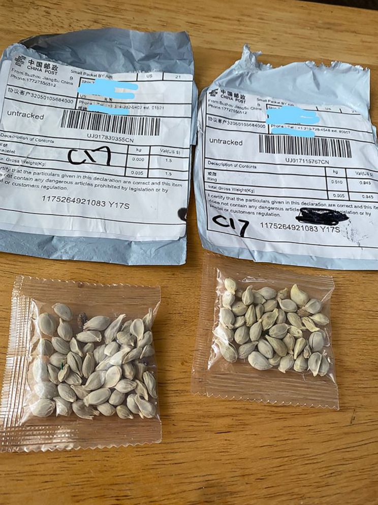 PHOTO: The Washington State Department of Agriculture released this image of unsolicited packages of seeds sent from China to addresses in the United States.