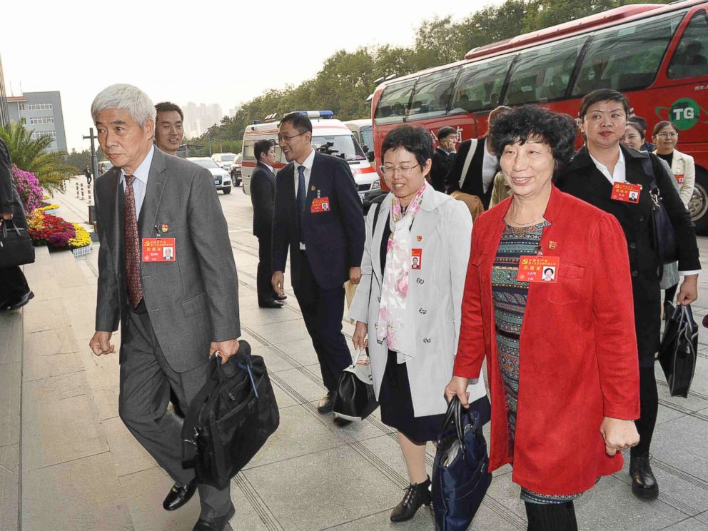 PHOTO: Delegates of Tianjin Municipality to the 19th National Congress of the Communist Party of China (CPC) arrive in Beijing, capital of China, Oct. 16, 2017.