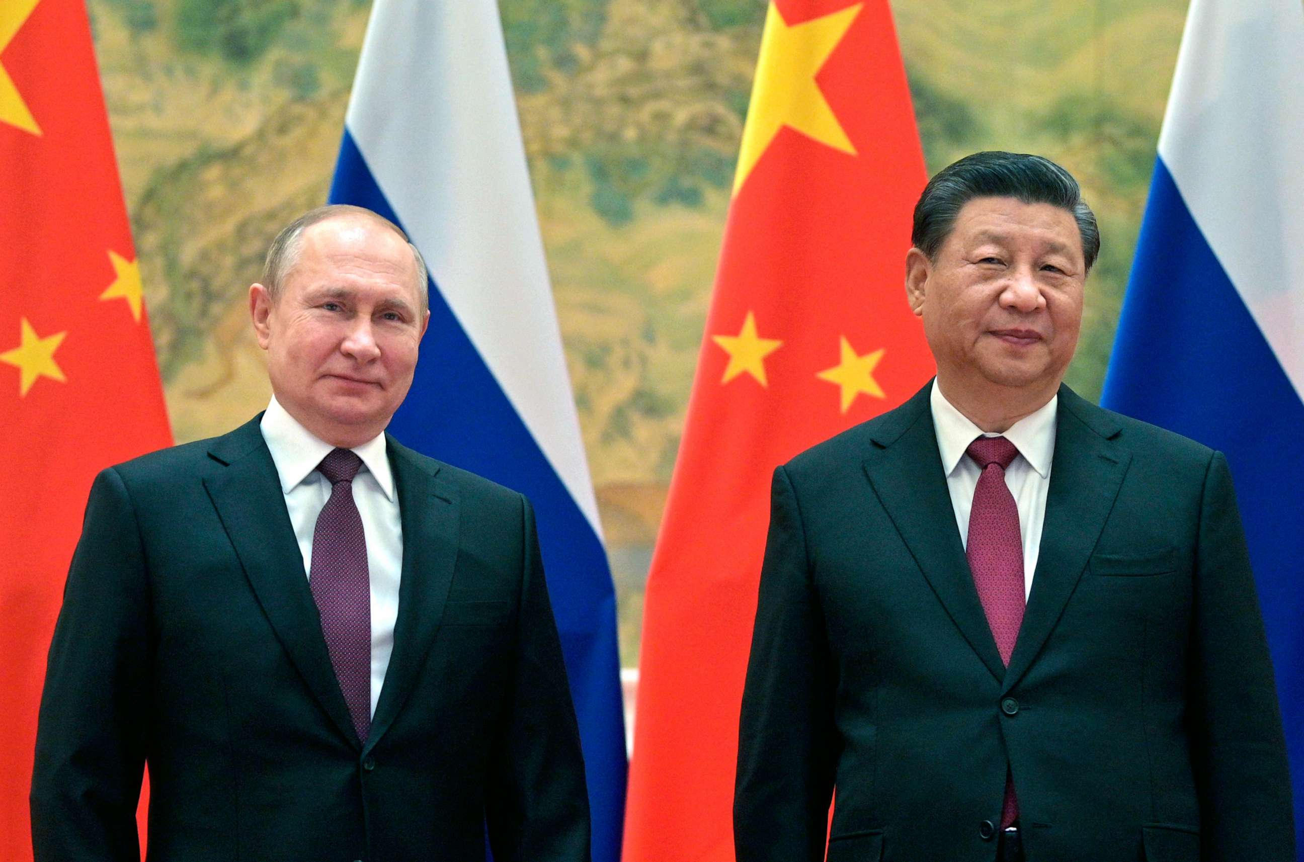 PHOTO: Chinese President Xi Jinping, right, and Russian President Vladimir Putin pose for a photo prior to their talks in Beijing, Feb. 4, 2022.