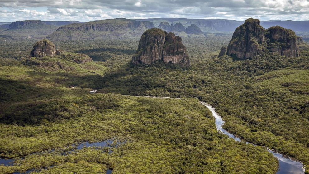 PHOTO: Aerial view of the Serrania de Chiribiquete, located in the Amazonian jungle departments of Caqueta and Guaviare, Colombia, June 7, 2018.