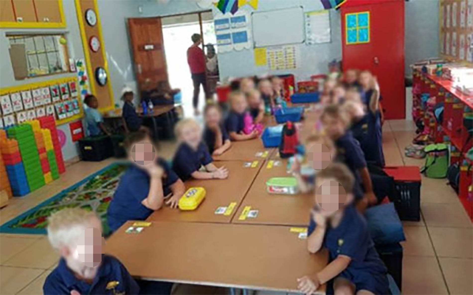 PHOTO: This photo, widely shared on social media, shows four black children sitting separately from their white classmates and is part of an investigation launched by North West Provincial Education Department.