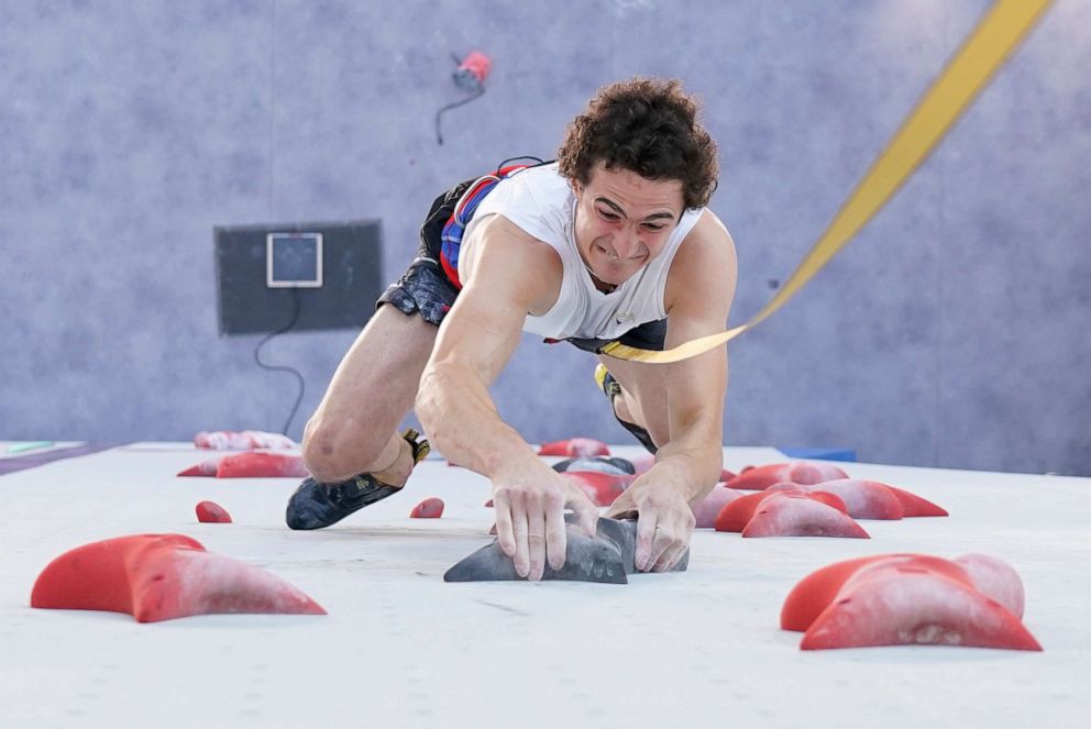 PHOTO: Adam Ondra of Czech Republic during the Sport Climbing Men's Combined, Speed Qualification on day eleven of the Tokyo 2020 Olympic Games at Aomi Urban Sports Park on Aug. 3, 2021 in Tokyo, Japan.