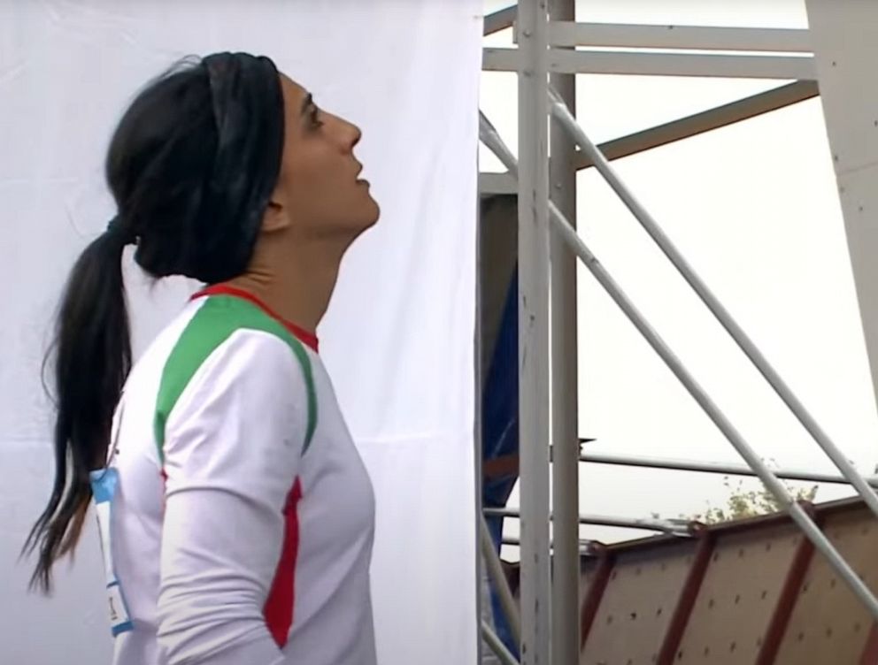 Female athlete represents Iran without hijab at overseas climbing competition - ABC News