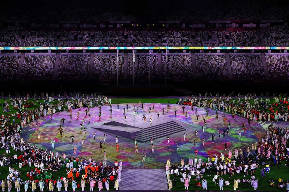 PHOTO: Performers take part in the closing ceremony of the 2020 Olympic Games on Aug. 8, 2021, in Tokyo, Japan.