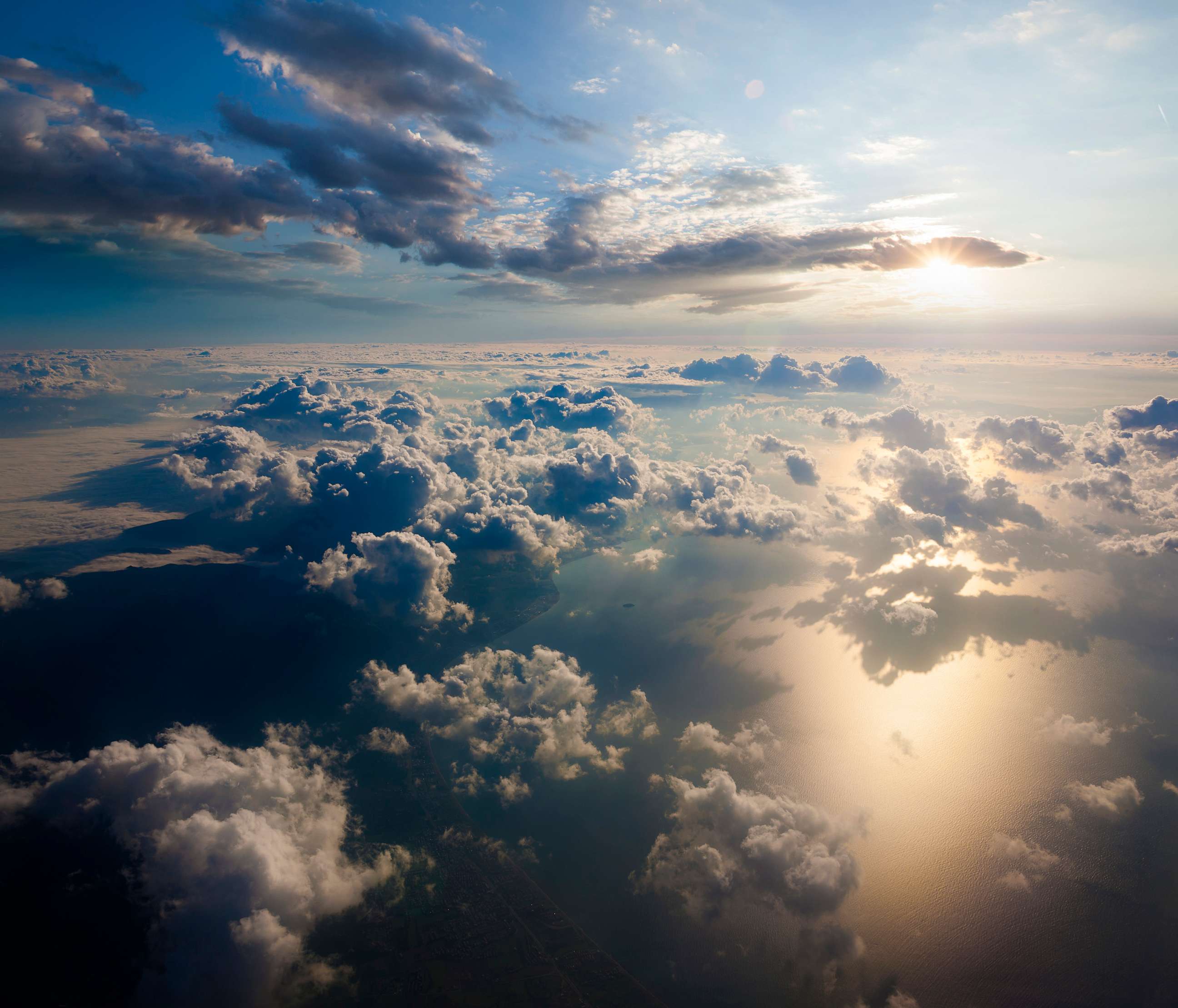 PHOTO: Aerial view of clouds from the sky