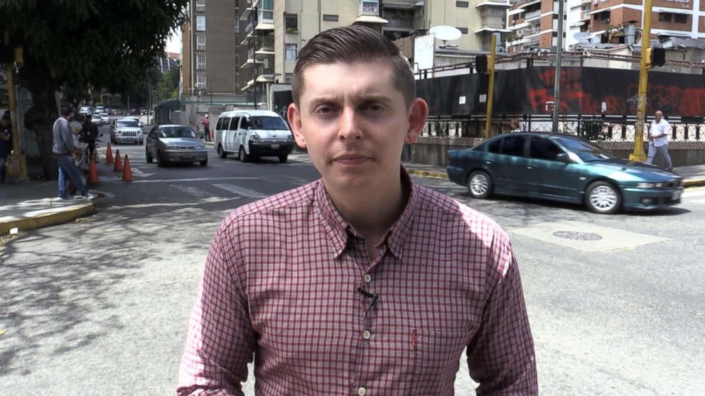 PHOTO: Reporter Cody Weddle reports for ABC News from Venezuela, Feb. 13, 2019.