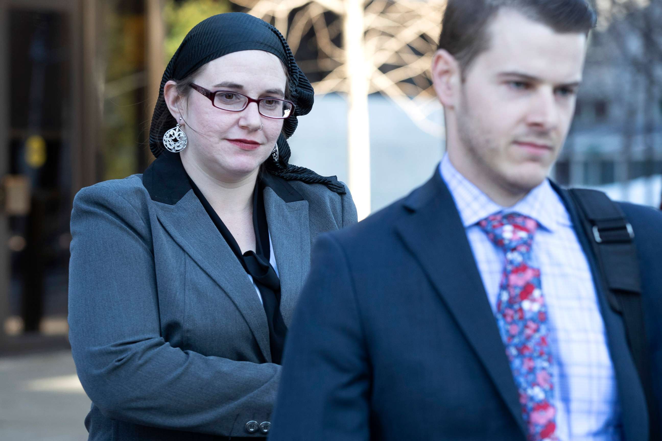 PHOTO: Caitlin Coleman leaves the Ottawa court house in Ottawa, Ontario, March 27, 2019. 