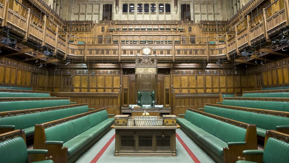 PHOTO: In this file photo shows a general view of the interior of The Commons Chamber at the Houses of Parliament in central London, Nov. 12, 2015.