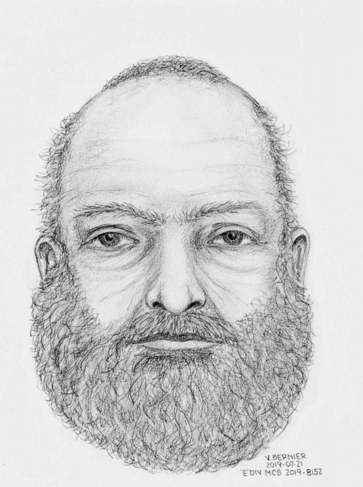 PHOTO: A composite sketch of an unidentified man found dead near the burning truck belonging to two missing teens, Kam McLeod and Bryer Schmegesky.