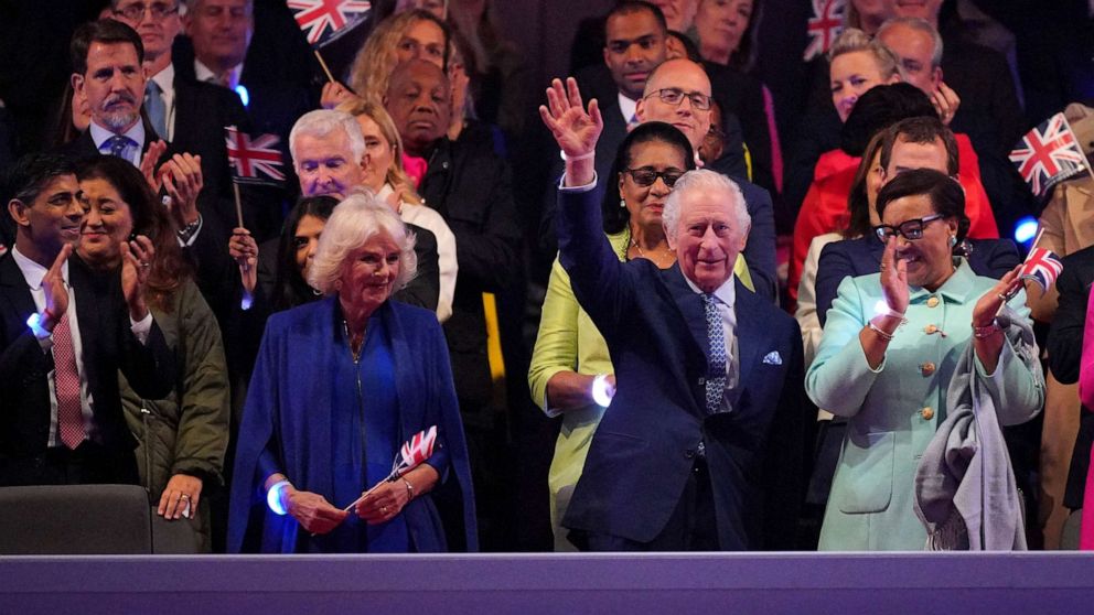 PHOTO: Prime Minister Rishi Sunak, Akshata Murty, Queen Camilla, King Charles III and Commonwealth Secretary-General, Patricia Scotland, Baroness Scotland of Asthal in the Royal Box viewing the Coronation Concert held in the grounds of Windsor Castle.