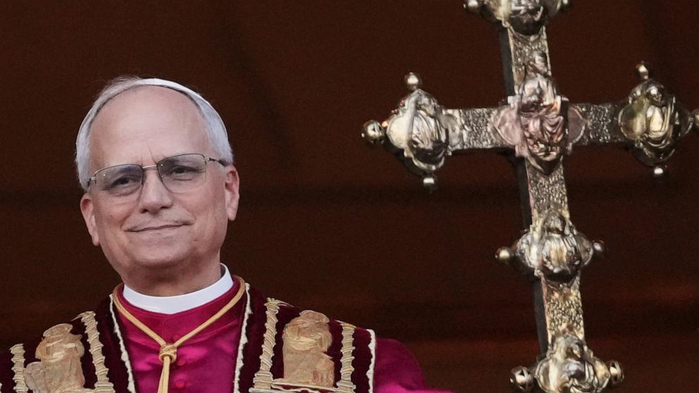PHOTO: Newly elected Pope Leo XIV appears at the balcony of St. Peter's Basilica at the Vatican, May 8, 2025.