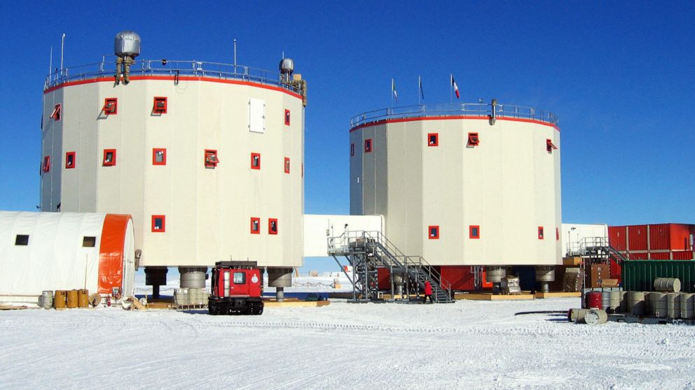 PHOTO: The two towers of the Franco-Italian climate station Concordia, situated at the Antarctic, Jan. 27, 2007.