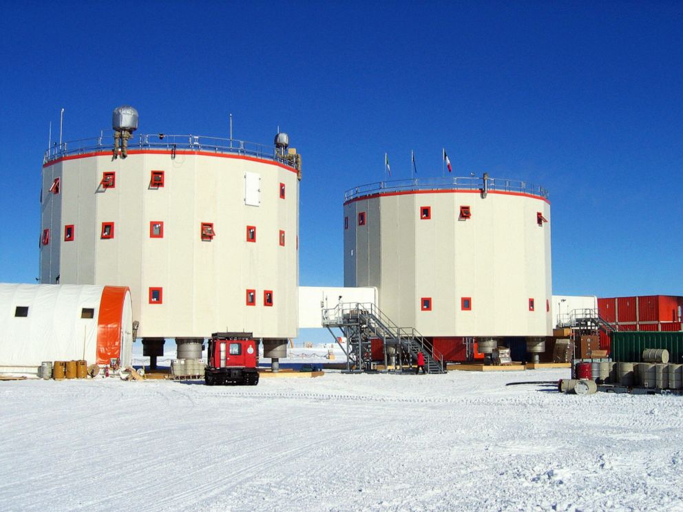 PHOTO: The two towers of the Franco-Italian climate station Concordia, situated at the Antarctic, Jan. 27, 2007.