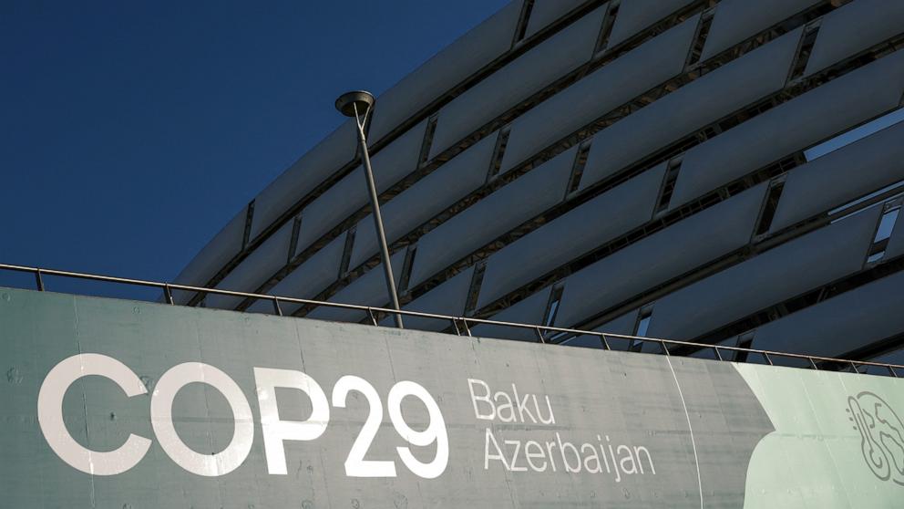 PHOTO: A view shows a venue of the COP29 United Nations climate change conference, in Baku, Azerbaijan November 22, 2024.