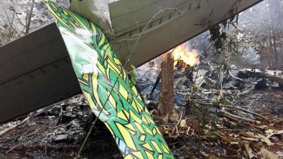 PHOTO: A plane crashed in Guanacaste, Costa Rica, in the Punta Islita area, Dec. 31, 2017.