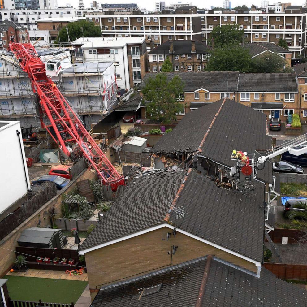 1 dead after 65-foot crane collapses onto house in London, search and ...