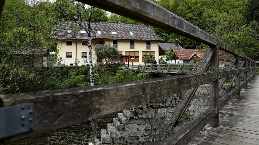 PHOTO:A guesthouse is pictured at the river 'Ilz' in Passau, Germany, May 13, 2019.