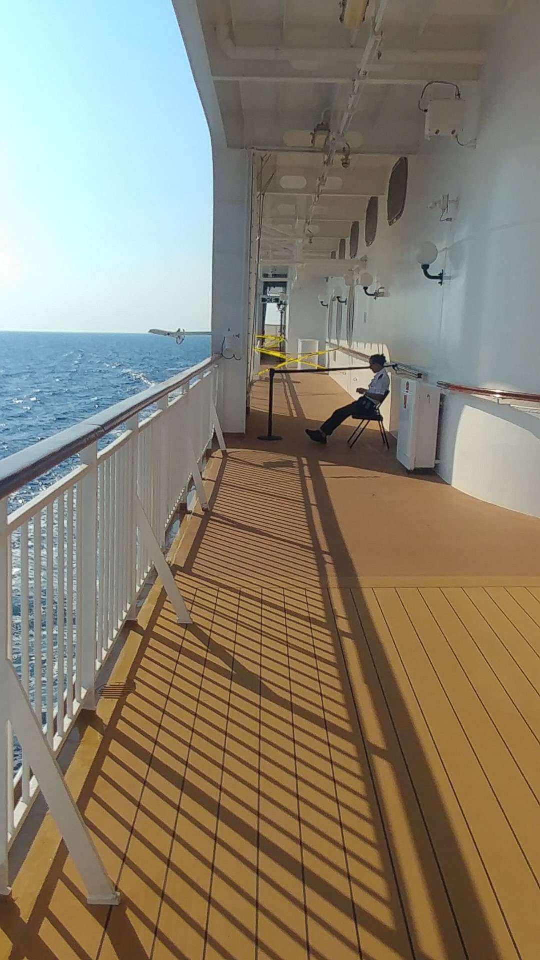 Clay Barclay, a passenger on the Norwegian Star from Alabama, shared a photo of the location where a woman fell off the ship on Sunday, Aug. 19, 2018.