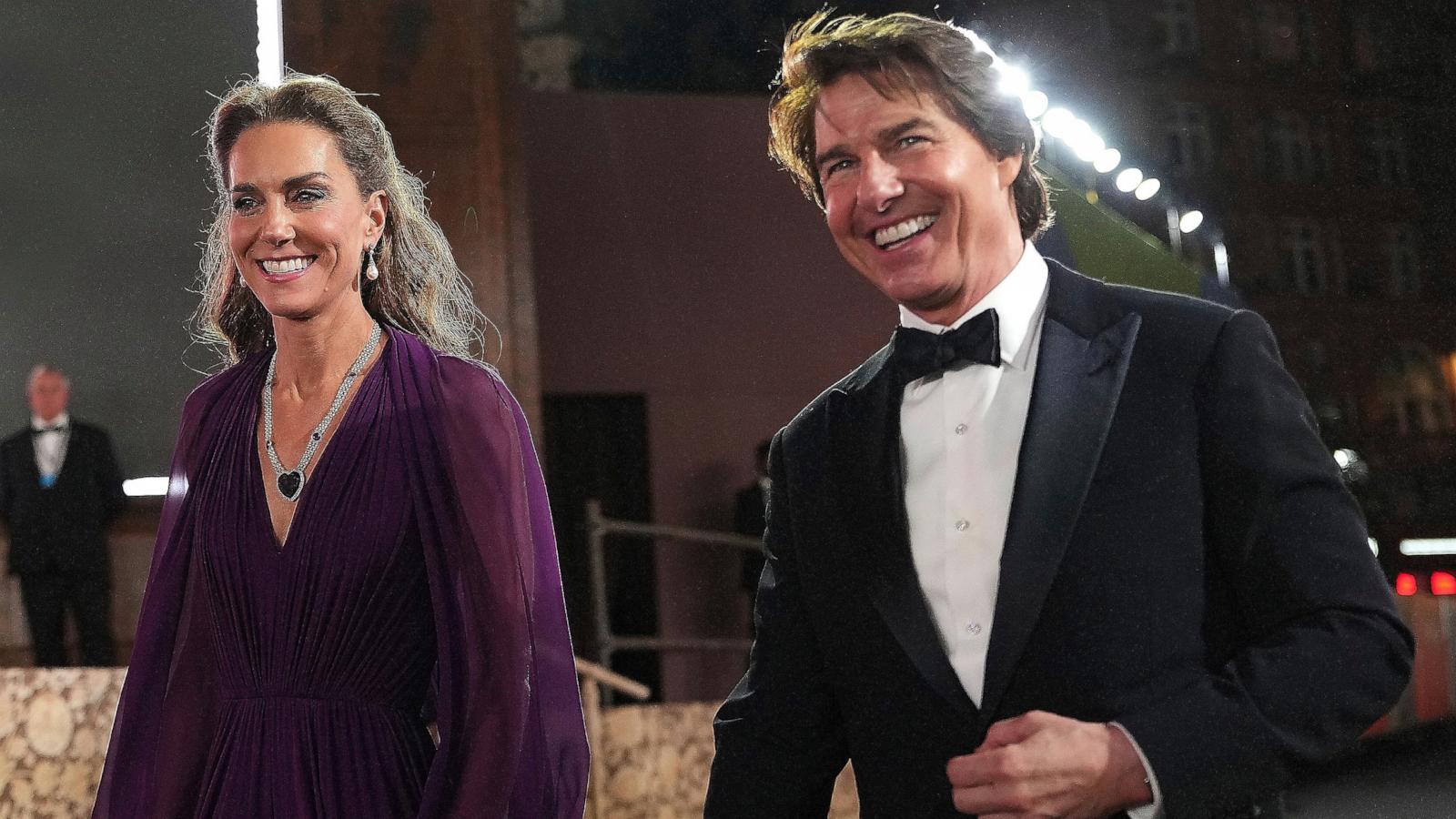 PHOTO: Britain's Kate, Princess of Wales and Tom Cruise at the World premiere for the film "Digger" in London, Sept. 22, 2026.
