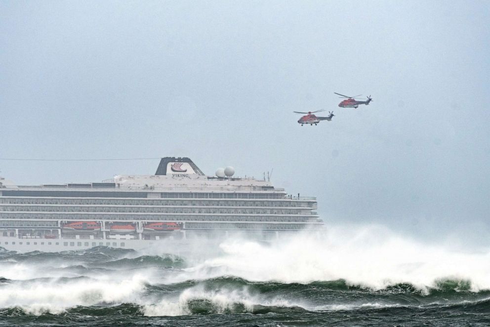 PHOTO: A cruise ship went adrift off the waters of Norway on March 23, 2019, and passengers were being evacuated.