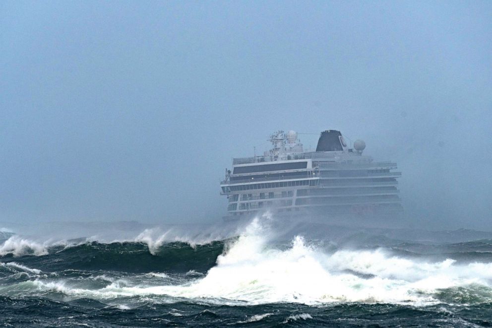 PHOTO: Viking Ocean Cruises "The Viking Sky" cruise ship is trying to restart engines while 1300 people await rescue.