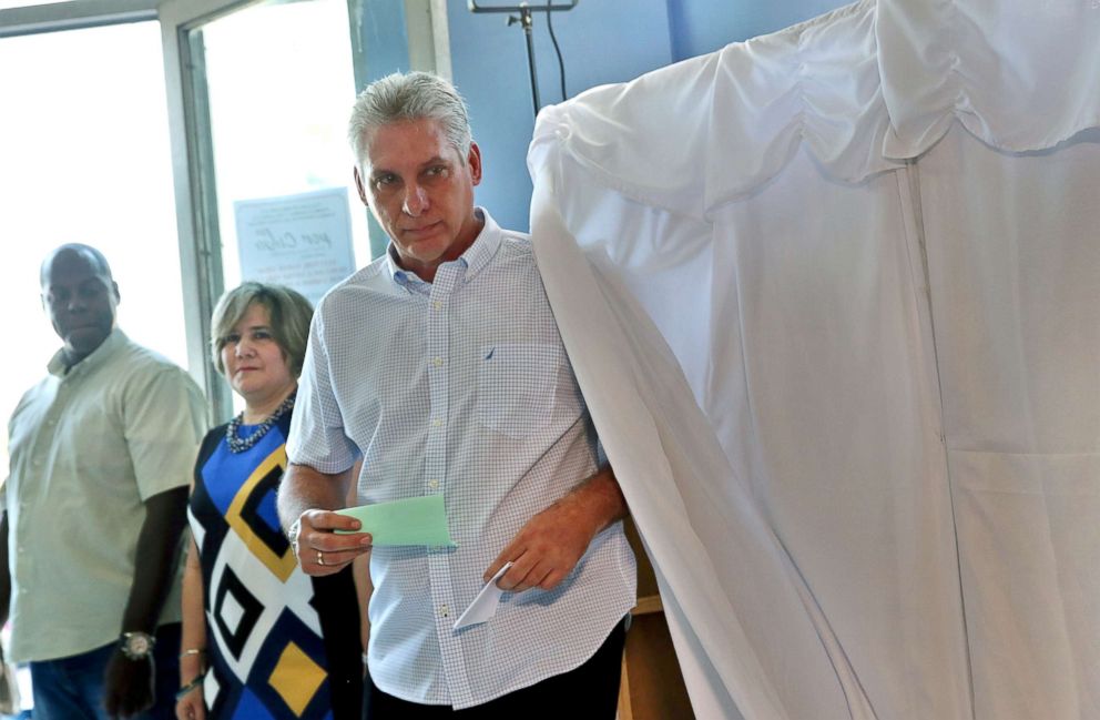 PHOTO: Cuba's first Vice-President Miguel Diaz-Canel, votes in Santa Clara, Cuba, during an election to ratify a new National Assembly, March 11, 2018. 
