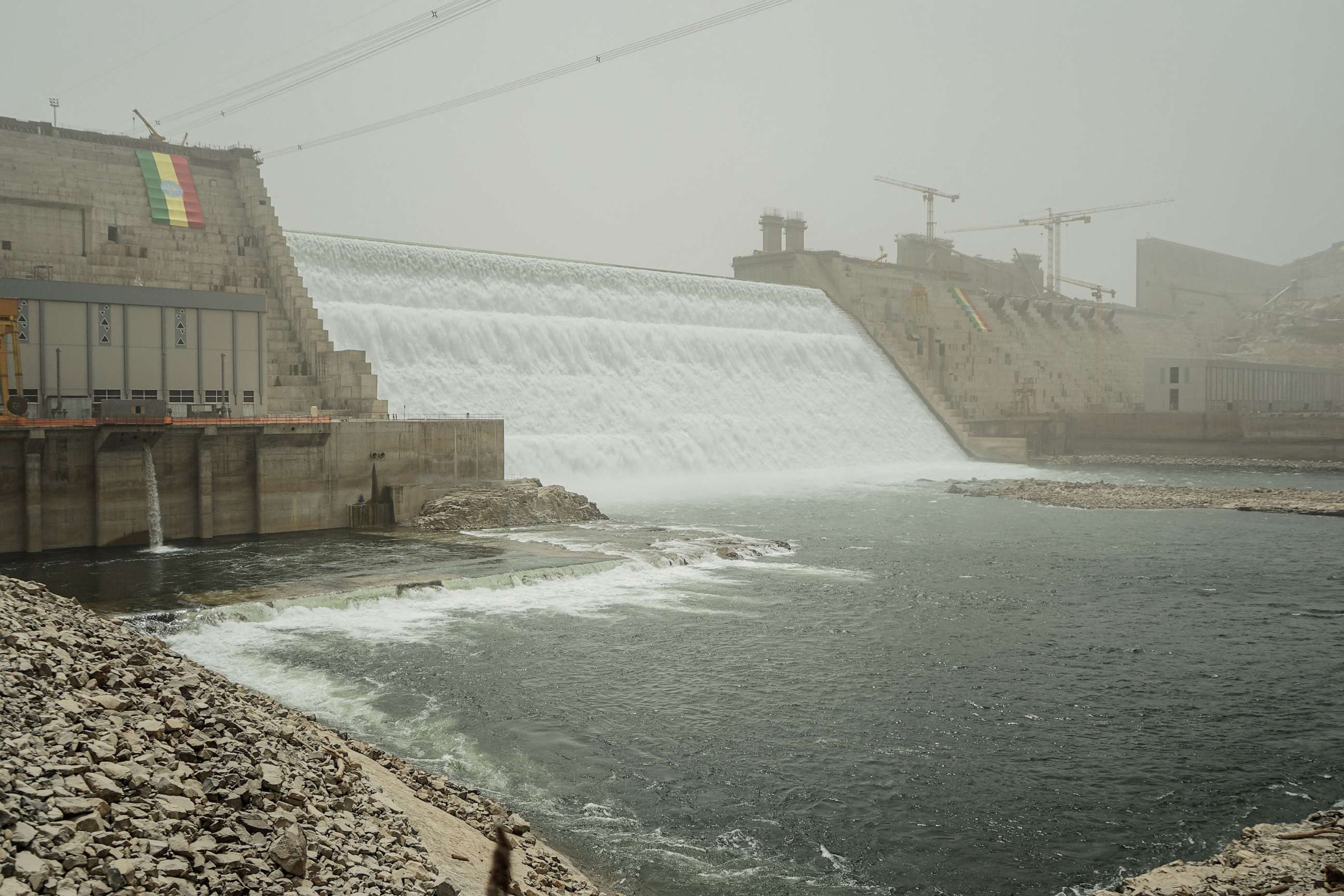 PHOTO: A general view of the Grand Ethiopian Renaissance Dam (GERD) in Guba, Ethiopia, Feb. 20, 2022.