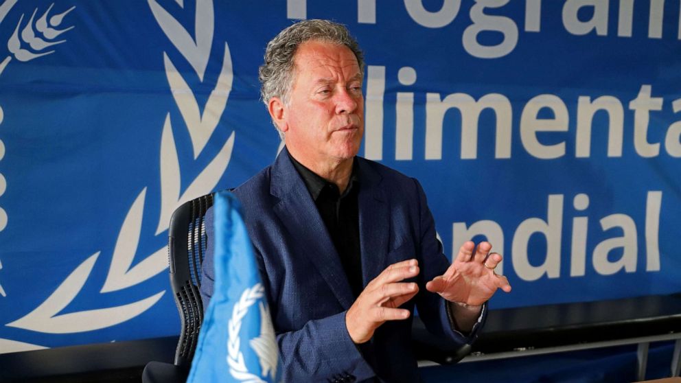 PHOTO: World Food Programme Executive Director David Beasley talks during an interview with Reuters in Niamey, Niger, Oct. 9, 2020.