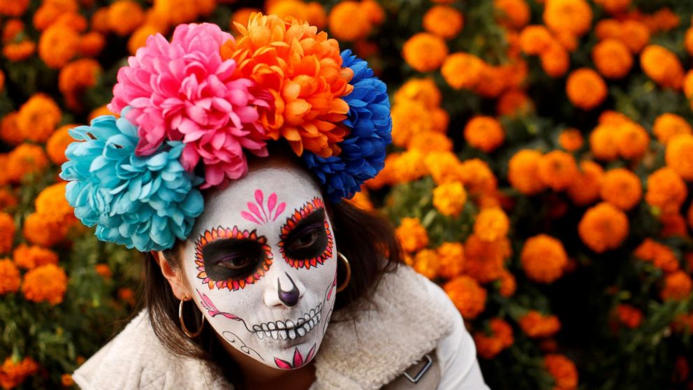 PHOTO: A woman dressed up as "Catrina," a Mexican character also known as "The Elegant Death", takes part in a Catrinas parade in Mexico City, Oct. 22, 2017.
