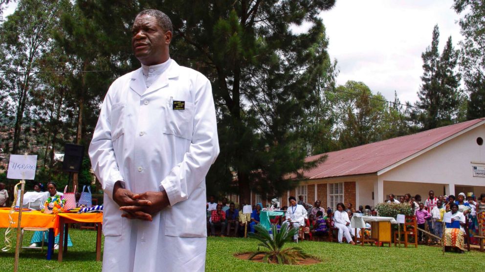 PHOTO: Congolese gynecologist Denis Mukege poses at Panzi Hospital, in the outskirts of Bukavu, Democratic Republic of Congo, March 18, 2015.