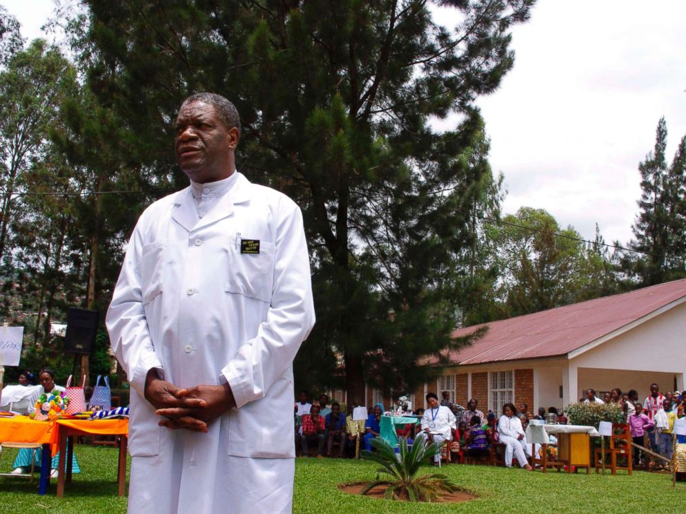 PHOTO: Congolese gynecologist Denis Mukege poses at Panzi Hospital, in the outskirts of Bukavu, Democratic Republic of Congo, March 18, 2015.