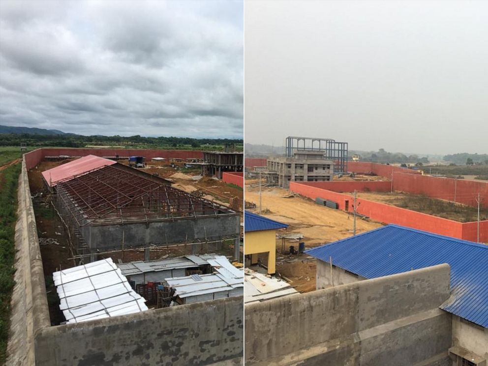 PHOTO: The under construction immigration camp in Goalpara, Assam, in September 2019 (Left) and January 2020 (Right). It is expected to house those left off the National Register of Citizens.