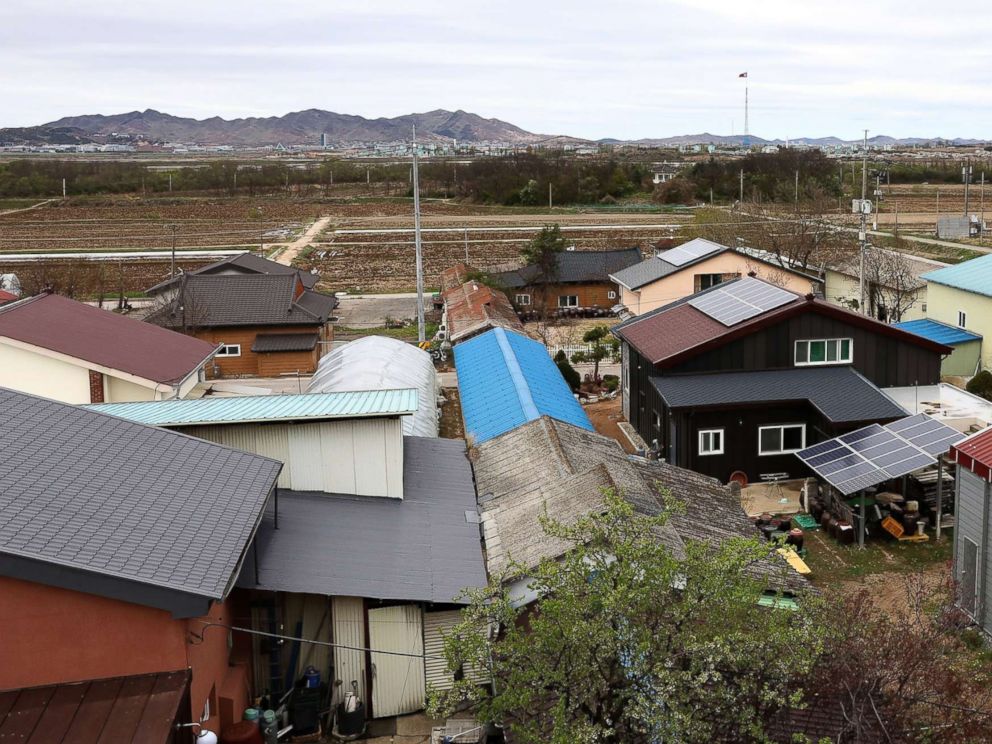 PHOTO: South Koreas Taesung Freedom village, April 24, 2018, in Paju, South Korea.