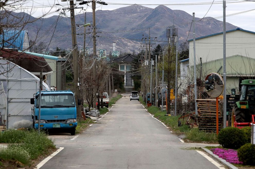 PHOTO: South Korea's Taesung Freedom village, April 24, 2018, in Paju, South Korea. 