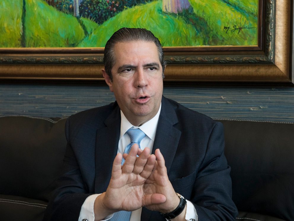 PHOTO: The Minister of Tourism of The Dominican Republic Francisco Javier Garcia speaks during an interview at his office in the Ministry of Tourism building in Santo Domingo, Dominican Republic, June 21, 2019.
