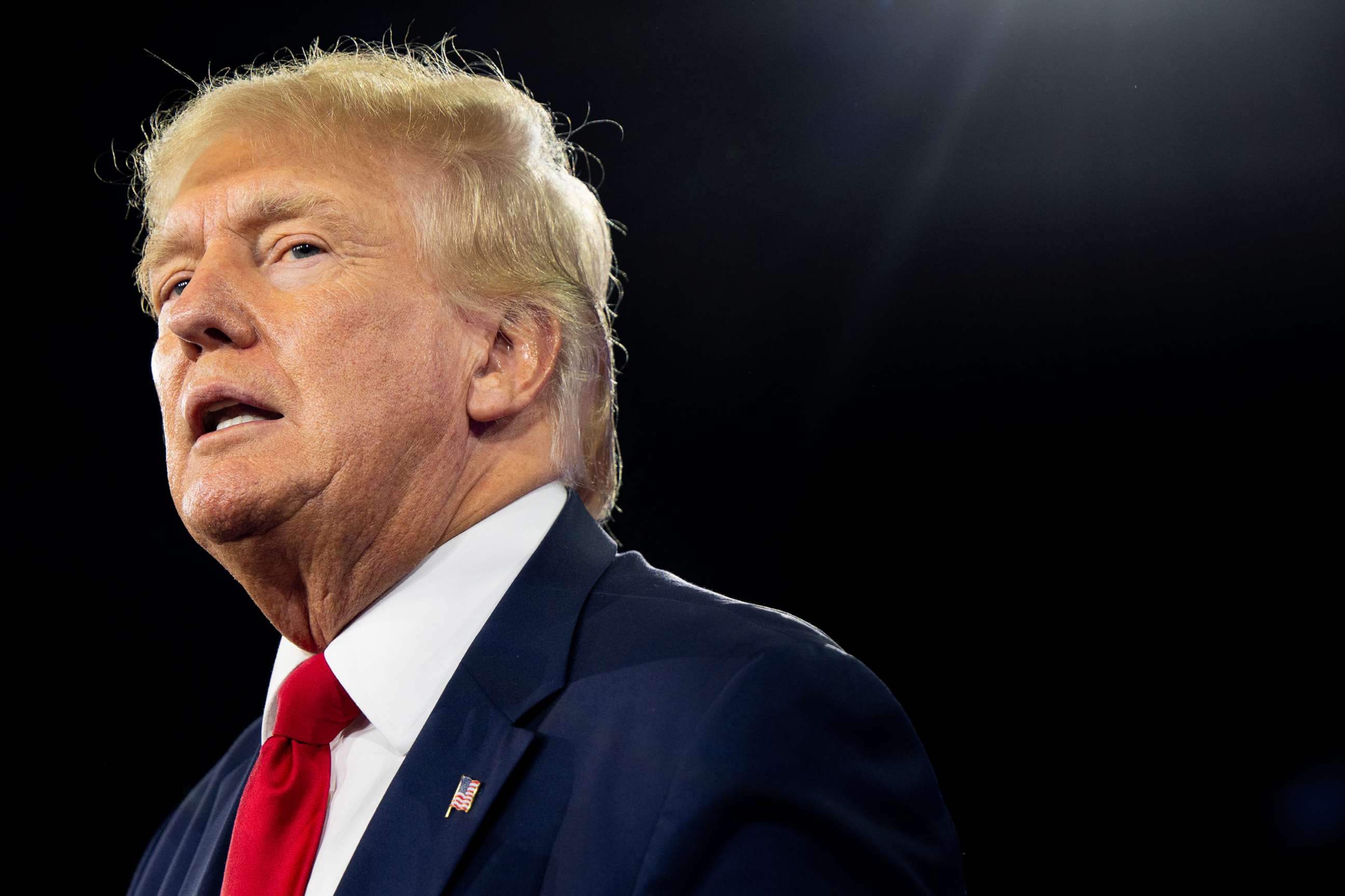 PHOTO: Former U.S. President Donald Trump speaks at the Conservative Political Action Conference in Dallas, Aug. 06, 2022.